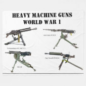 ZWARE MACHINE PISTOLEN van WW1 Fleece Deken (Voorkant (Horizontaal))