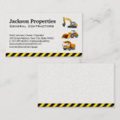 Zware machines voertuigen | Bouwoperators Visitekaartje (Voorkant / Achterkant)