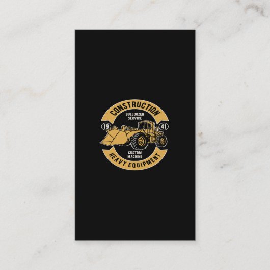zware machines voor de bouw van bulldozers visitekaartje (Voorkant)
