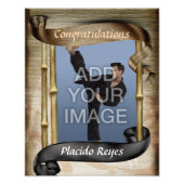 Zware martial Arts Black Belt portret één foto Foto Afdruk (Voorkant)