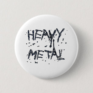ZWARE METAAL RONDE BUTTON 5,7 CM