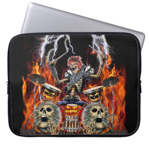ZWARE METAAL ZOMBIE-DRUMMER LAPTOP SLEEVE
