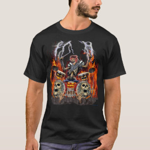 ZWARE METAAL ZOMBIE-DRUMMER T-SHIRT