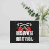 Zware metal briefkaart (Staand voorkant)