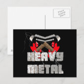 Zware metal briefkaart (Voorkant / Achterkant)