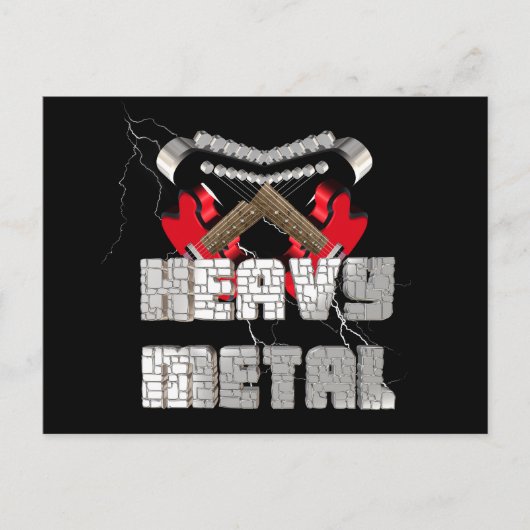Zware metal briefkaart (Voorkant)