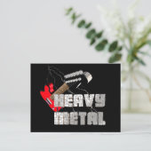 Zware metal briefkaart (Staand voorkant)