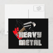 Zware metal briefkaart (Voorkant / Achterkant)