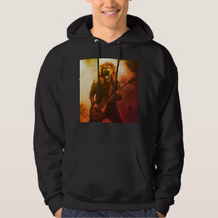 Zware Metal Brullende Leeuw Gitarist Hoodie
