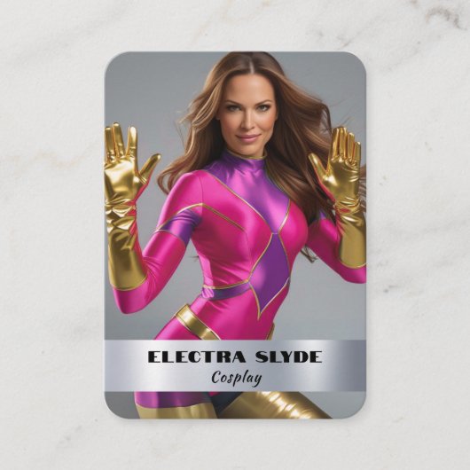 Zware Metal Coscard QR Code Cosplay Kaarten Visitekaartje (Voorkant)