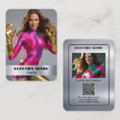 Zware Metal Coscard QR Code Cosplay Kaarten Visitekaartje (Voorkant / Achterkant)
