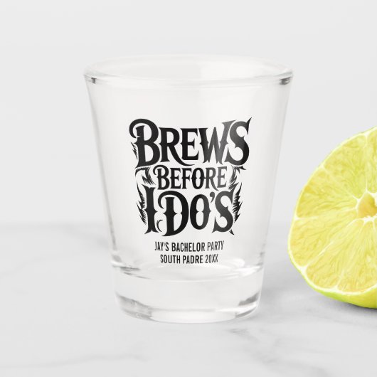 Zware Metal Custom Bachelor Party Rock N' Roll Shot Glas (Voorkant)