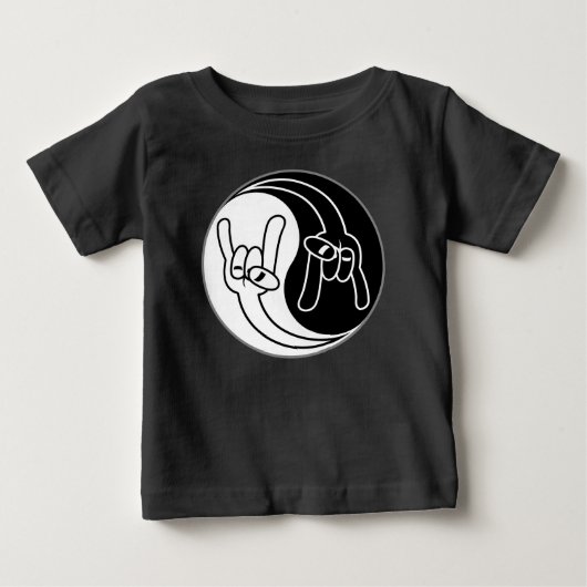 Zware Metal Duivelshoorns Yin Yang (Voorkant)
