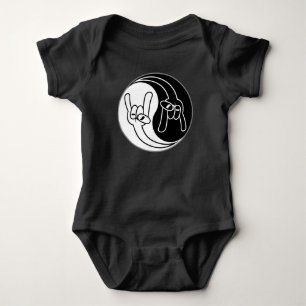 Zware Metal Duivelshoorns Yin Yang Romper