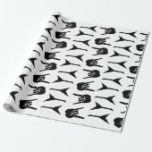 Zware Metal Gitaar Rock & Roll Cadeaupapier (Uitgerold)