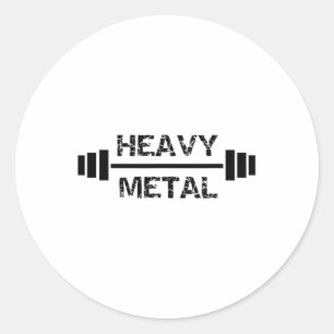 Zware Metal Gym Fitness Gewichtheffen Bodybuilding Ronde Sticker