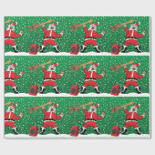 Zware Metal Kerstman Cadeaupapier (Vlak)