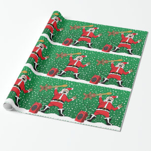 Zware Metal Kerstman Cadeaupapier