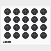 Zware Metal Kippen Ronde Sticker (Vel)