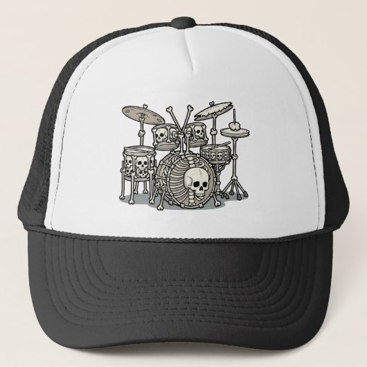 Zware Metal Skelet Drumstel Trucker Pet (Voorkant)