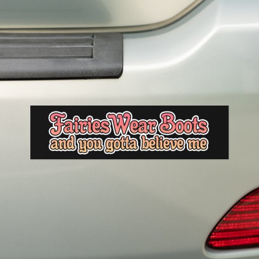 Zware metale tekstfeiries Draag Boots Rocker Music Bumpersticker (Op auto)