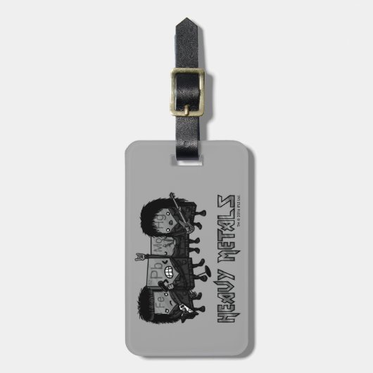 Zware metalen bagagelabel (Voorkant verticaal)