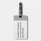 Zware metalen bagagelabel (Achterkant verticaal)