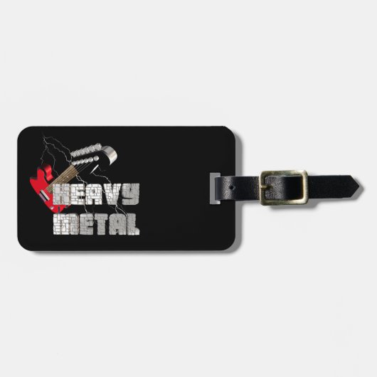 Zware metalen bagagelabel (Voorkant horizontaal)