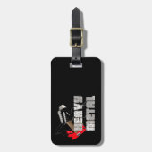 Zware metalen bagagelabel (Voorkant verticaal)