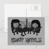 Zware metalen briefkaart (Voorkant / Achterkant)