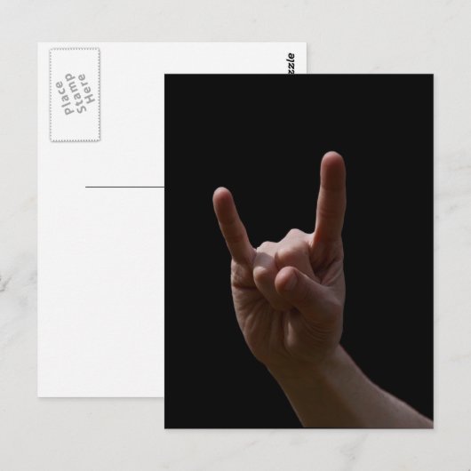 zware metalen briefkaart (Voorkant / Achterkant)