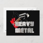 Zware metalen briefkaart (Voorkant / Achterkant)