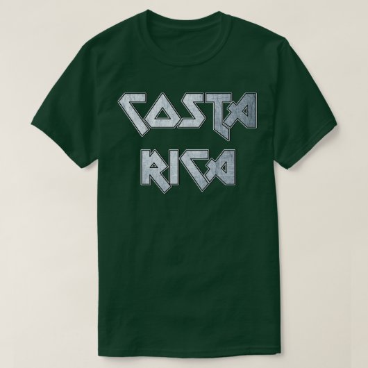 Zware metalen Costa Rica T-shirt (Design voorkant)