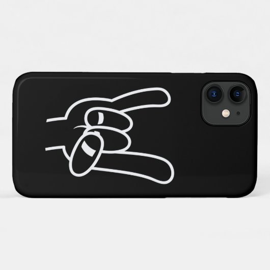 Zware metalen duivel - witte lijn Case-Mate iPhone case (Achterkant (horizontaal))