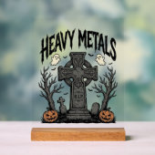 Zware metalen Halloween kerkhof vectorontwerp_1 Acryl Bord (Neutraal)