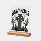 Zware metalen Halloween kerkhof vectorontwerp_1 Acryl Bord (Hoek)