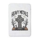 Zware metalen Halloween kerkhof vectorontwerp_1 Badmat (Voorkant Verticaal)