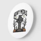 Zware Metalen Halloween Kerkhof Vectorontwerp_1 Grote Klok (Hoek)