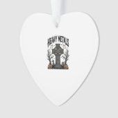 Zware metalen Halloween kerkhof vectorontwerp_1 Ornament (voorkant)