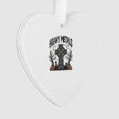 Zware metalen Halloween kerkhof vectorontwerp_1 Ornament (voorkant)