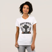 Zware Metalen Halloween Kerkhof Vectorontwerp_1 T-shirt (Voorkant volledig)