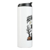 Zware metalen Halloween kerkhof vectorontwerp_1 Thermosbeker (Gedraaid links)