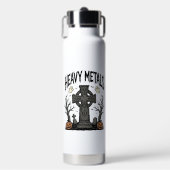 Zware metalen Halloween kerkhof vectorontwerp_1 Waterfles (Voorkant)