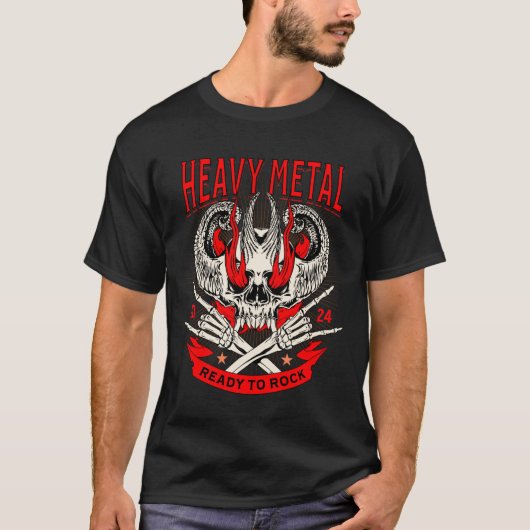 zware metalen hardrock44png44 t-shirt (Voorkant)