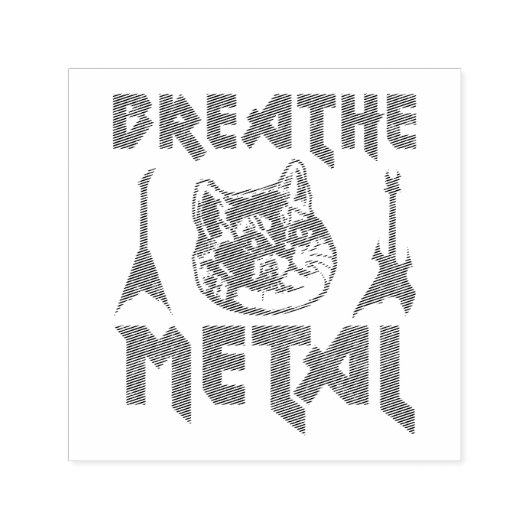 Zware metalen kat  zelfinktende stempel (Design)