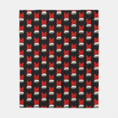 Zware metalen kerst hoorns omhoog patroon fleece deken (Voorkant)