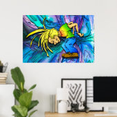 Zware metalen mond, kop botpartij poster (Thuiskantoor)