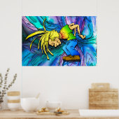 Zware metalen mond, kop botpartij poster (Keuken)