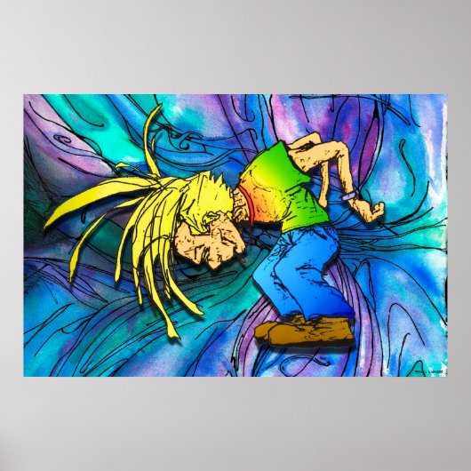 Zware metalen mond, kop botpartij poster (Voorkant)