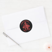 "Zware metalen" Spartan Helmet hoofdtelefoon Ronde Sticker (Envelop)